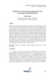 You have searched for public international law masters in malaysia. Pdf Domicile As A Personal Connecting Factor An Assessment Of Judicial Decision