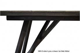 Esstisch tafel esstafel ausziehbar grau schwarz 160×90. Mini Esstisch Schwarz Grau Spidertisch Matz Mobel