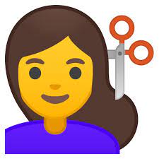The list of all hair emojis. Woman Getting Haircut Emoji