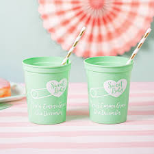 Personalized Baby Shower Plastic Stadium Cups Beau Coup
