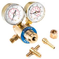 First turn on cylinder value and then adjust the regulator pressure screw. Biltek Dual Gauge Oxygen Solid Brass Regulator For Welding Victor Gas Torch Cutting Cga540 Rear Mount Fitting