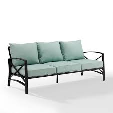 By noble house (12) new. Crosley Furniture Kaplan Outdoor Metal Sofa
