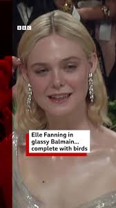 E Met Gala 2024 Clear Dress W Birds