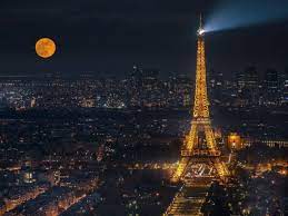 Eiffel Tower Cityscape In Moon Night Wallpaper Hd City 4k Wallpapers Images Photos And Background Wallpapers Den City Lights Wallpaper City Wallpaper Paris Wallpaper