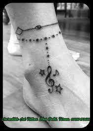 Musicalnote Anklet Tattoo Musical Note Anklet Tattoos Anklet Tattoos Believe Tattoos Tattoos