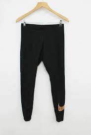 Black And Gold Tracksuit Advertisement Ebay Bnwt Nike Ladies Black Rose Gold Print Logo High Waist Rise Leggings Size M Tracksuit Women Rose Gold Print Active Wear Leggings