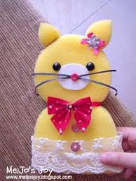 Sponge Cat Easy Crafts For Kids Button Crafts For Kids Animal Crafts For Kids
