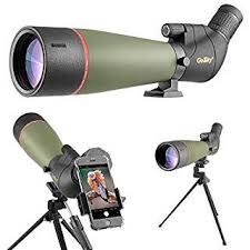 Gosky 20 60x80 Spotting Scope With Tripod Carrying Bag And Smartphone Adapter Bak4 Angled Telescope 2019 Smartphone Adapter Spotting Scopes Bird Watching