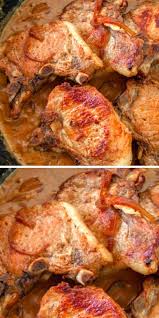 Today i'm bringing you 10 best pork chop recipes that are pork chops are often challenging to cook because of their reputation for being dry and bland, but that is not the case with these 10 most delicious pork. Pork Chops In Sour Cream Gravy Pork Recipes Pork Chop Recipes Thin Pork Chops