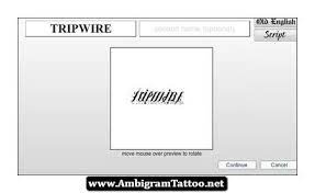 This free online ambigram generator uses an old technique for making simple ambigrams, mapping letters on a one to one basis. Ambigram Tattoo Generator Free Elegant Arts Tattoo