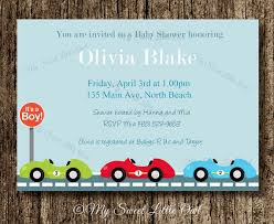 Invitacion De Baby Shower De Auto De Carrera Invitacion De Cars Baby Shower Invitations Transportation Baby Shower Invitations Race Car Party