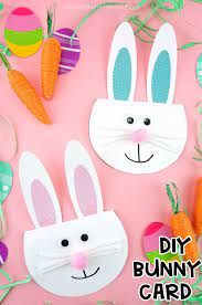 .bunny cards had its official beginnings in an oberlin dorm room. How To Make A Simple Easter Bunny Card Easy Easter Crafts Easter Bunny Crafts Easter Crafts For Kids