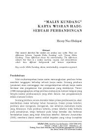 Artikel bahasa sunda tentang masyarakat adat. Cerpen Malin Kundang Sketsa