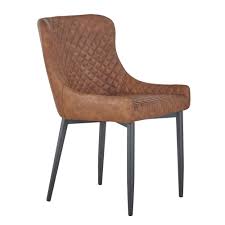 Montreal Set Of 2 Dining Chairs Tan Pu Leather Leather Dining Chairs Dining Chairs Tan Dining Chair