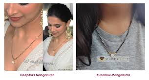 You can buy diamond mangalsutra designs from amongst a stunning variety of unique patterns and ethnic styles studded with the brightest diamonds. Deepika Padukone S Solitaire Mangalsutra Design Know How Where To Buy Kuberbox Jewellery Blog