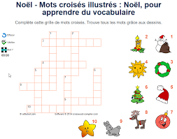 Mots Croises Illustres Noel Pour Apprendre Du Vocabulaire Mots Croises Exercices De Vocabulaire Vocabulaire