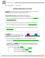 Setting feedback to zero is equivalent to turning it off. Airtrackse Docx Name Debaditya Mitra Date Student Exploration Air Track Vocabulary Air Track Approach Velocity Conservation Of Energy Conservation Of Course Hero