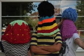 Many of the styles are one size and look good fitted as well as baggy. Big Knit February A Kingfisher Morning