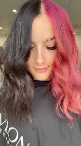 This colour was made for you babe @itsgbe , •, •, •, #spilt dye  #colourcorrecting #cairnshairdresser #fnqsalon #transformation #pink  #pinkandblack