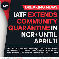 Manila (2nd update) — some 13 million residents of metro manila will be placed under the strictest of four lockdown levels, the enhanced community quarantine (ecq), from aug. Pressone Ph On Twitter Breaking The Government Extends Enhanced Community Quarantine Ecq By A Week In Metro Manila Rizal Cavite Laguna And Rizal Pressoneph Https T Co Nz6e8ctwnd
