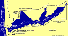 lake michigan chart map lake macatawa map and