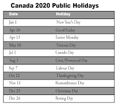 Canada 2020 Public Holidays Calendar In 2020 School Holiday Calendar Holiday Calendar Printable Holiday Calendar