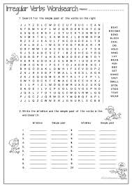 Irregular Verbs Wordsearch Irregular Verbs Verb Worksheets Verb Words