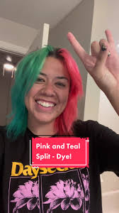 Pink & Teal Split Dye for So What Music Festival! 💗💚 #sowhatmusicfestival  #piercetheveil #manicpanicnyc #iroirohairdye #iroirocolors  #yeahboyanddollface #fyp #hairtransformation #splitdyedhair ...