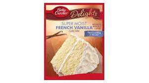 This is the recipe to substitute for an 18.25 oz betty crocker boxed cake mix. French Vanilla Bettycrocker Com