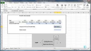 Calculating Growth Rates And Cagr Online Excel Training Kubicle