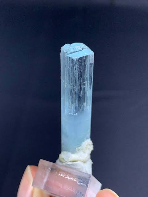 Natural Aquamarine Crystal Point, AI generated