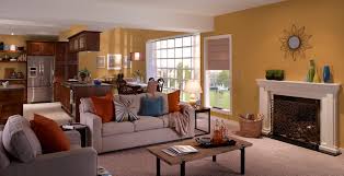 A burnt shade of orange that pairs well with dark gray and neutral white colors, this bold hue is sure to inspire. Orange Living Room Ideas And Inspirational Paint Colors Behr