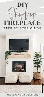 Diy Shiplap Electric Fireplace Mantel In 2020 Fireplace Mantel Decor Diy Shiplap Fireplace Fireplace Design