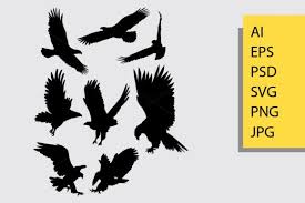 Download Eagle Bird Silhouette Graphic By Cove703 Creative Fabrica In 2020 Bird Silhouette Graphic Illustration Eagle Bird PSD Mockup Templates