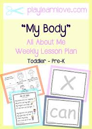 My Body Lesson Plan All About Me Unit Play Learn Love
