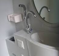 Customizable Coach Rear Position Toilet Fiberglass Restroom Washroom Kit for Passenger Coach Tour Bus Motorhome Conversion