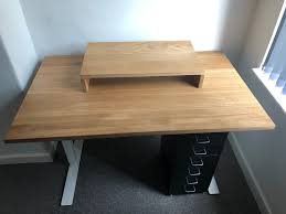 A week ago i discovered a great salvage/lumber yard near our house and picked up a huge rough cut wood plank to sand, stain, and cut to size for our office desk. Custom Size Solid Oak Or Pine Table Top Desk Top To Fit Any Desk Frame Legs