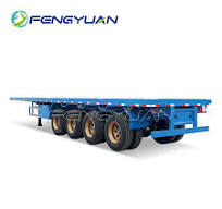 4 axles 20ft 40ft 45ft Container transport Flatbed Semi ...