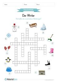 Rätsel für kinder selber machen. Ein Kostenloses Arbeitsblatt Zum Thema Winter Auf Dem Die Kinder Ein Kreuzwortratsel Zu Kreuzwortratsel Fur Kinder Kinder Arbeitsblatter Deutsch Lernen Kinder
