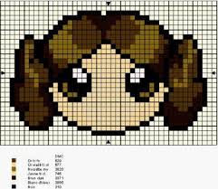 This cross stitch pattern features princess leia from star wars with the quote: Puntada A Puntada Y Charla Star Wars Crochet Cross Stitch Patterns Cross Stitch Embroidery
