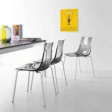 Maybe you would like to learn more about one of these? Chaise Design En Metal Et Plexi Led 4 Pieds Com