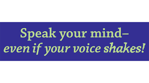 Über 7 millionen englischsprachige bücher. Speak Your Mind Bumper Sticker