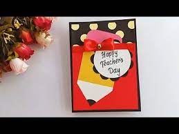 You will find a lot of amazing teachers day greeting cards in gift shops that carry some awesome message of respect and affection for teachers. Diy Teacher S Day Card Handmade Teachers Day Card Making Idea Youtube Teachers Day Card Cards Handmade Teachers Diy