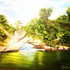 Dentro de la sociedad de los tumaco, el chamán cumplía un importante papel de liderazgo por sus conocimientos religiosos. Paisaje Realista Arco Natural El Morro Tumaco Cuadro Al Oleo Pincel Y Espatula Por Mariluz Calderon Paisajes Cuadros Oleo Abstracto