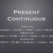 Present continuous tense formula chart. Learn How To Use The Present Continuous Tense