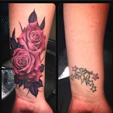 Tattoo Cover Up Ideas For Wrist Cover Up Wrist Tattoos Tattoo Ideas Purple Rose Tattoos Wrist Tattoo Cover Up Cover Up Tattoos