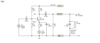 Note the lack of a bias resistor at the base in that. Amplitude Modulators