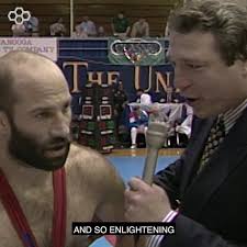 1987 USA Wrestling's Senior National Freestyle Wrestling Champions. Front  Row, (L to R): Andre Metzger, Takumi Adachi, Barry Davis, Takashi Irie,  Mitsuru Sato. Back Row, (L to R): Bruce Baumgartner, Jim Scherr,