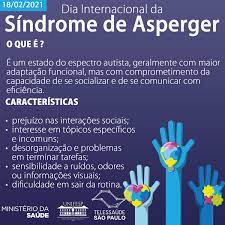 El síndrome de asperger es un trastorno neurobiológico que forma parte de un grupo de afecciones denominadas trastornos del espectro autista.la expresión espectro autista se refiere a un abanico de trastornos del desarrollo que incluyen tanto el autismo como otros trastornos de características similares. Telessaude Sao Paulo Unifesp 18 De Fevereiro Dia Internacional Da Sindrome De Asperger