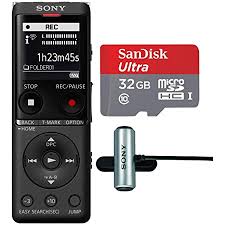 Your smartphone can double up as a dictaphone. Amazon Com Sony Digital Voice Recorder Ux Series 4 Gb Built In Storage Expandable Via Microsd Includes A Neego Lavalier Lapel Mic And A Neego Micro Sd Card 32gb Electronics
